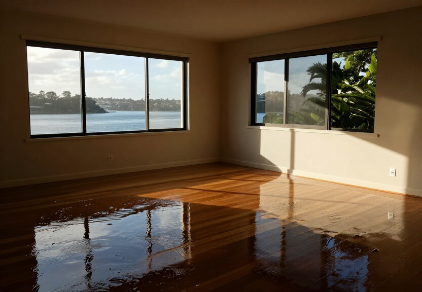 Stanhope Gardens living room with strong musty odour before treatment